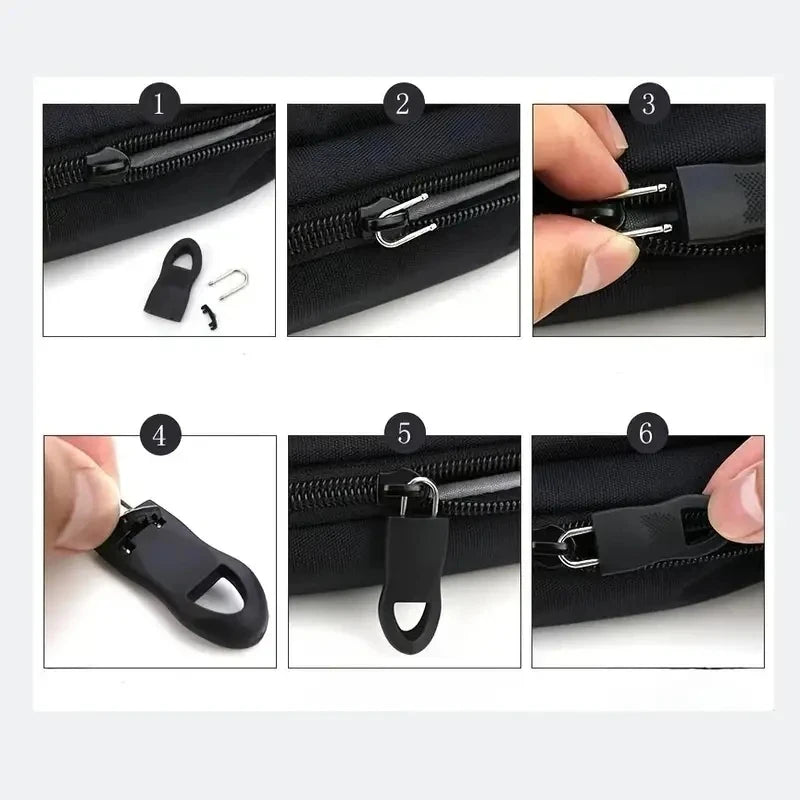 Reißverschluss-Zipper Ersatz 10er Set – Universal-Schieber für Kleidung, Taschen & Koffer | Größe S & L