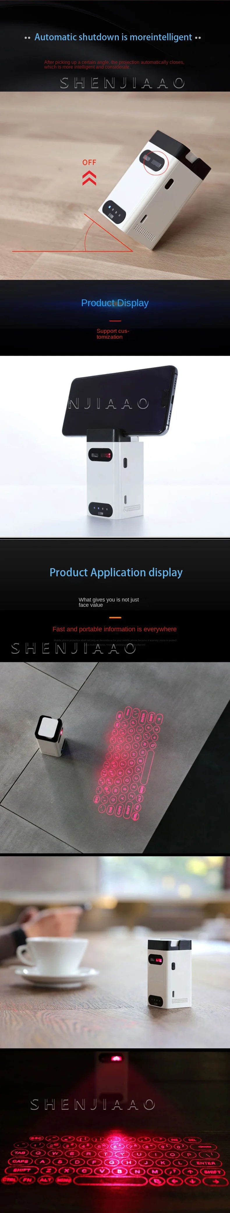 M1/KB560S Tragbare Mini Touch Tastatur Bluetooth Virtuelle Laser Tastatur Drahtlose Projektion Für Computer Telefon Laptop