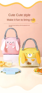 Tragbare Isolierte Thermische Picknick Lebensmittel Mittagessen Tasche Box Cartoon Tote Lebensmittel Frische Kühltaschen Beutel Für Frauen Mädchen Kinder Kinder Geschenk