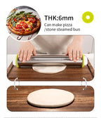 13,78 Zoll verstellbarer Nudelholz aus Edelstahl mit 4 abnehmbaren Ringen, Teigroller für Pizza-Keks-Backwerkzeuge