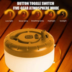 LED-Lichterkette, tragbar, Camping-Lichter, 1800 mAh, wiederaufladbar, 8 m, Außenatmosphäre, Zelt, Hochzeit, Weihnachten, Dekor, Streifen, Sternlampe