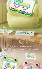 Montessori Kinder, Magnetisches Zeichenbrett, Spielzeug mit Magnetperlen und Stift, Niedliche Frösche, Großes Doodle-Brett für Kinder, Lernspielzeug