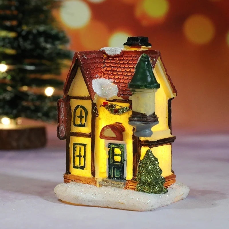 Weihnachten Neue Weihnachtsdekorationen Harz Kleines Haus Mikrolandschaft Harzhaus Kleine Ornamente Weihnachtsgeschenke
