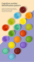 3Pcs Cartoon Insekt Zappeln Saugnapf Spinner Spielzeug Set Pädagogisches Rotierenden Rassel Baby Bad Spielzeug für Kinder