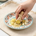 2-in-1 Keramik-Reibe – Ingwer & Knoblauch Reiben | Küchen-Reibeteller rund
