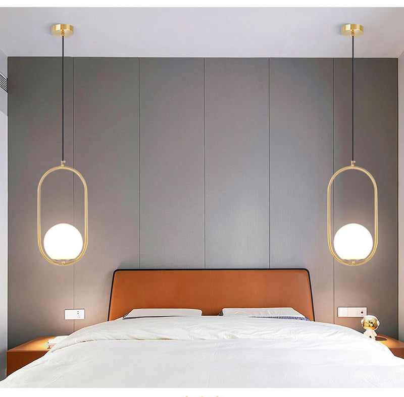 Nordische Glaskugel Pendel leuchten Messing schwarz Hängelampe modernes Wohnzimmer Esszimmer Schlafzimmer Dekor Decken leuchte Haus Lampen für Schlafzimmer Wohnzimmer Korridor Licht Balkon Lichter Decken leuchten
