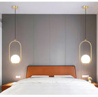 Nordische Glaskugel Pendel leuchten Messing schwarz Hängelampe modernes Wohnzimmer Esszimmer Schlafzimmer Dekor Decken leuchte Haus Lampen für Schlafzimmer Wohnzimmer Korridor Licht Balkon Lichter Decken leuchten