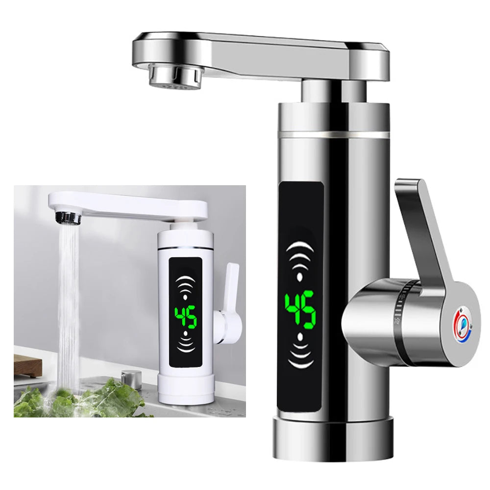 3000 W elektrischer Wasserhahn, sofortige Heizung, kontinuierlicher Heizhahn mit digitalem LED-Wasserhahn