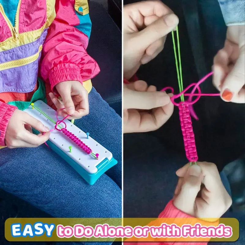 SMI Fine Armband-Bastelset für Mädchen – DIY Freundschaftsbänder, 12 Farben, 7 Stile, ab 6 J.