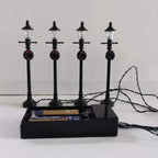 4 Teile/satz Weihnachten Mini Straßenlaterne Modelle Puppenhaus Straßenlaterne Micro-Landschaft Fee Garten Zubehör