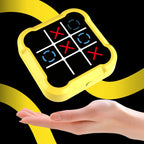 Tragbare Tic Tac Toe-Spielekonsole – tragbares elektronisches Puzzle für alle Altersgruppen, Reisespielzeug mit Memory-Training und Montessori-Geschenken