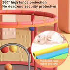 Kindertrampolin, verstellbares Kleinkindtrampolin mit Basketballkorb, Schaukel, Sandsack, Ozeanbälle, Trampolin mit Netz