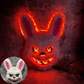 LED-Tiermaske Halloween – Leuchtende Hasen- & Bärmaske für Karneval & Cosplay