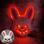 LED-Tiermaske Halloween – Leuchtende Hasen- & Bärmaske für Karneval & Cosplay