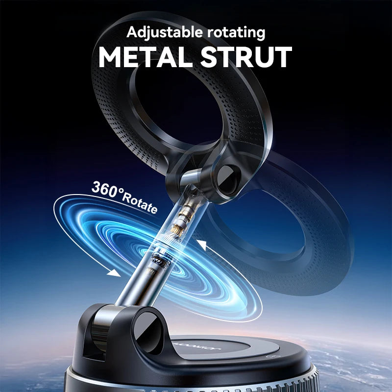 Joyroom Faltbarer magnetischer Autotelefonhalter, 360°-Drehung, Saugnapf-Autotelefonhalterung für iPhone 16-12 Serie 4,7-7'' Telefone
