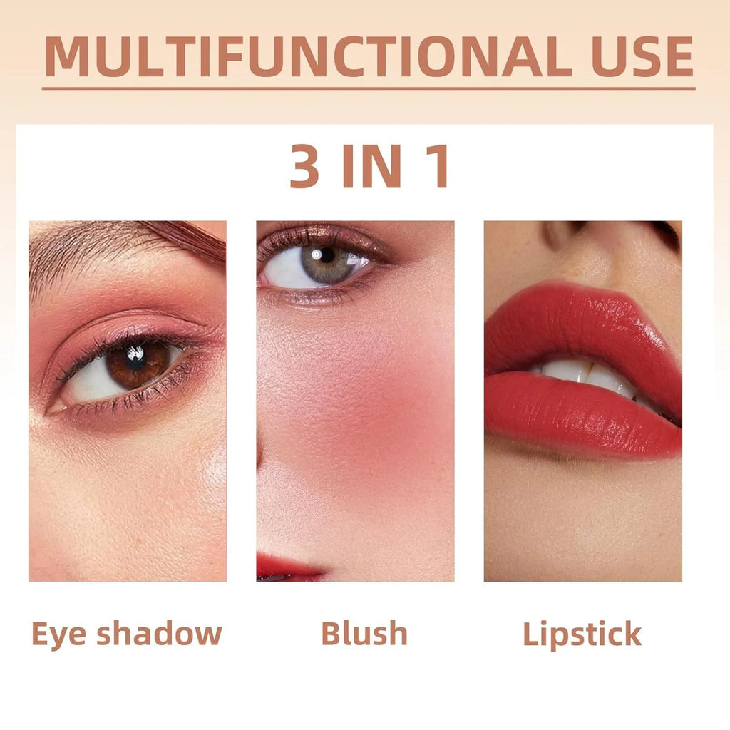 Mehrzweck-Lippen- und Wangencreme aus Samt – natürliche Nude-Rouge-Tönung, aufbaubare, feuchtigkeitsspendende Formel für einen makellosen Look ohne Make-up