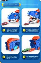 Großer neuer Dinosaurier, der Autos pielzeug isst, transformierbare Lager trägheit gleitendes Auto für Kinder intelligente Motorrad fans