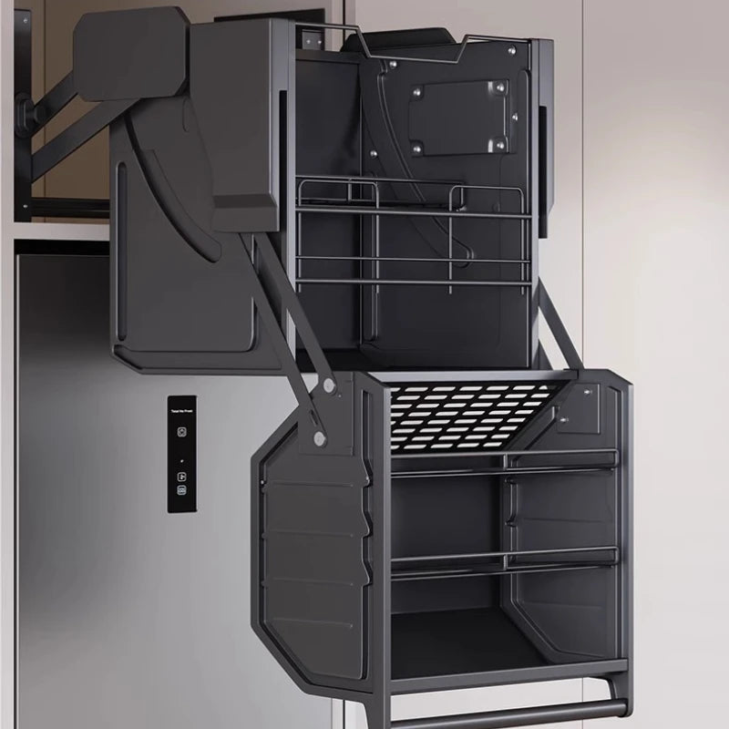 Hängeschrank, Hebekorb, Küchenschrank, Hochschrank, Kühlschrank, Ofen, Snacks Gewürzkorb, Vertiefung Lagerregal