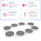 Drehteller für Küche, Esstisch, Drehteller für Küchenarbeitsplatte, 360-Grad-Drehung, vielseitig, hitzebeständig, für rechteckigen Tisch