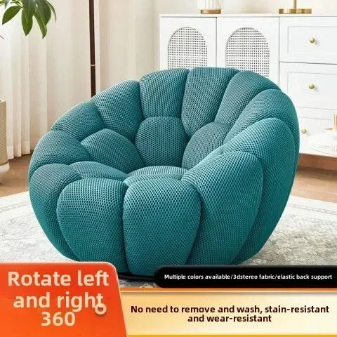 Einzelsitz-Kürbis-Lazy-Sofa kann zurücklehnen werden. Designer Rochburg-Fußballsofa für Balkon, Schlafzimmer, bequeme Lounge-Couch