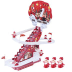 Santa Claus Automatische Klettern Leiter Puppe Elektrische Weihnachten Schiene Rutsche Musik Spielzeug Weihnachten Baum Ornamente Dekoration Kinder Geschenk