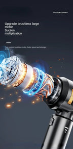 Auto-Staubsauger, leistungsstarker, tragbarer, kabelloser, bürstenloser Motor, Reinigungsmaschine, leistungsstarker Luftstaubsauger für Haushaltsgeräte