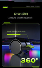 Mobiler PC-Turmständer, verstellbarer Computer-CPU-Halter, Teleskop-Desktop-Ständer, CPU-Wagen mit RGB-Lüfter, Wärmeableitung