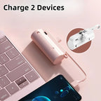 5000 mAh Kapsel Mini Power Bank für iPhone 14 Samsung Huawei Xiaomi Tragbares Ladegerät Powerbank mit Telefonhalter Ersatzakku