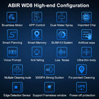 ABIR WD8 Fensterputzroboter – Dual-Ultraschallsprüher, SLAM 4.0, 3000Pa, Fernbedienung, CE