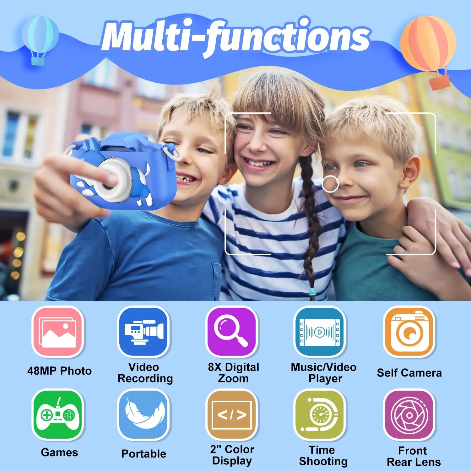 Kinder Kamera Digital Dual Kamera HD 1080P Video Kamera Spielzeug Mini Cam Farbe Display Kinder Spielzeug Für Geburtstag/weihnachten Geschenk