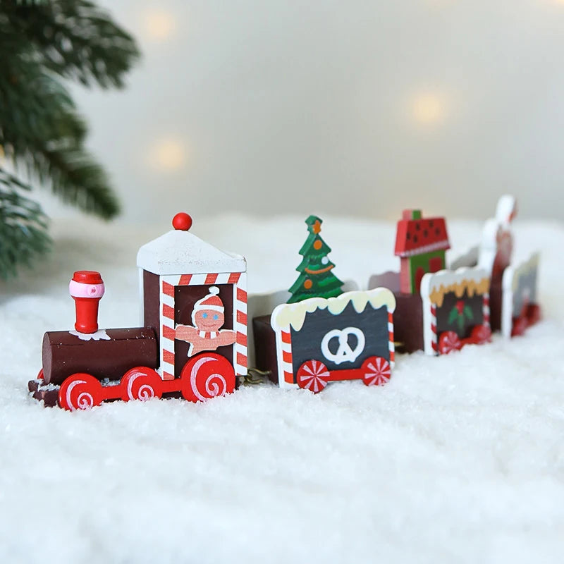 Weihnachten Zug für Weihnachtsbaum Dekoration Holz Zug Ornament Weihnachten Party Weihnachten Dekorative Zug Neujahr Dekor navidad