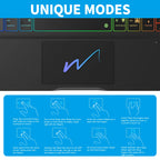 360 Grad drehbare BT-Tastatur für wiederaufladbare kabellose Tastatur und Maus mit 7-Farben-Hintergrundbeleuchtung für iPad 10,2/10,5 Zoll