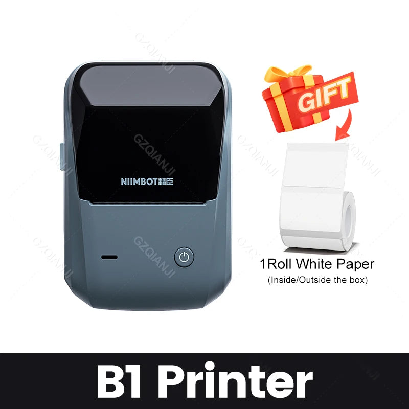 NiiMbot B21 / B1 Bluetooth Etikettendrucker – Tintenfrei, 203dpi, 1200mAh, CE, mit optionalen Etikettenrollen