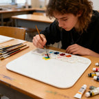 Silikon-Malmatte 40×50cm – Rutschfest, antihaftend, waschbar, für Kinder & Künstler, Weiß oder Mintgrün