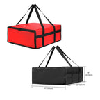 Isolierte, wasserdichte, wiederverwendbare Lebensmittelliefertasche, tragbare Tragetasche für die Aufbewahrung heißer und kalter – ideal für Pizza, Lebensmittel und Pickn