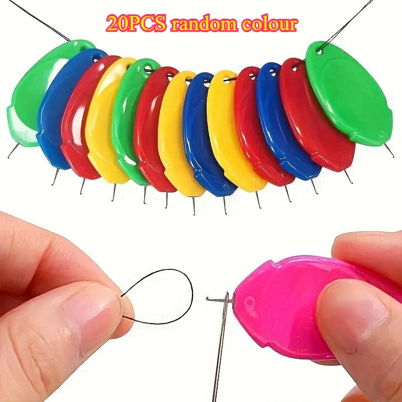 20 Stück automatischer Nähfädler – ultrakompakt, einfach zu faden, geeignet für kleine Löcher, kompatibel mit Nähmaschinen