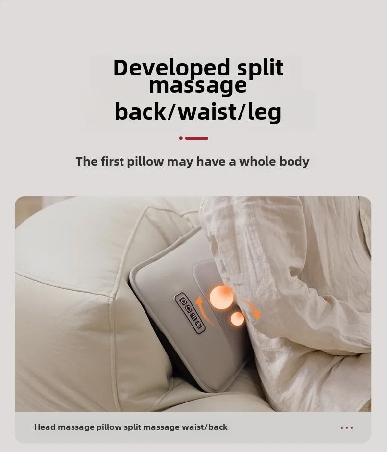 Ganzkörper-Massagematte mit Airbags, Dehnungsheizung, 3D-Entspannung der Lendenwirbelsäule, Rückenmassagegerät, PU-Leder, tragbar und tragbar