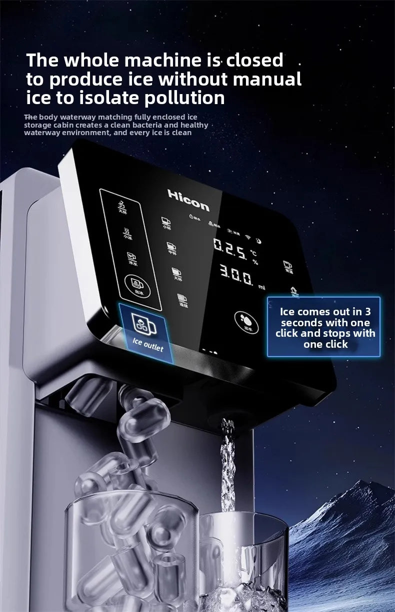 3-in-1-Eisbereiter und Wasserspender: Haushaltsgerät für die Arbeitsplatte mit sofortiger Erwärmung/Kühlung, großes Fassungsvermögen, energiesparend