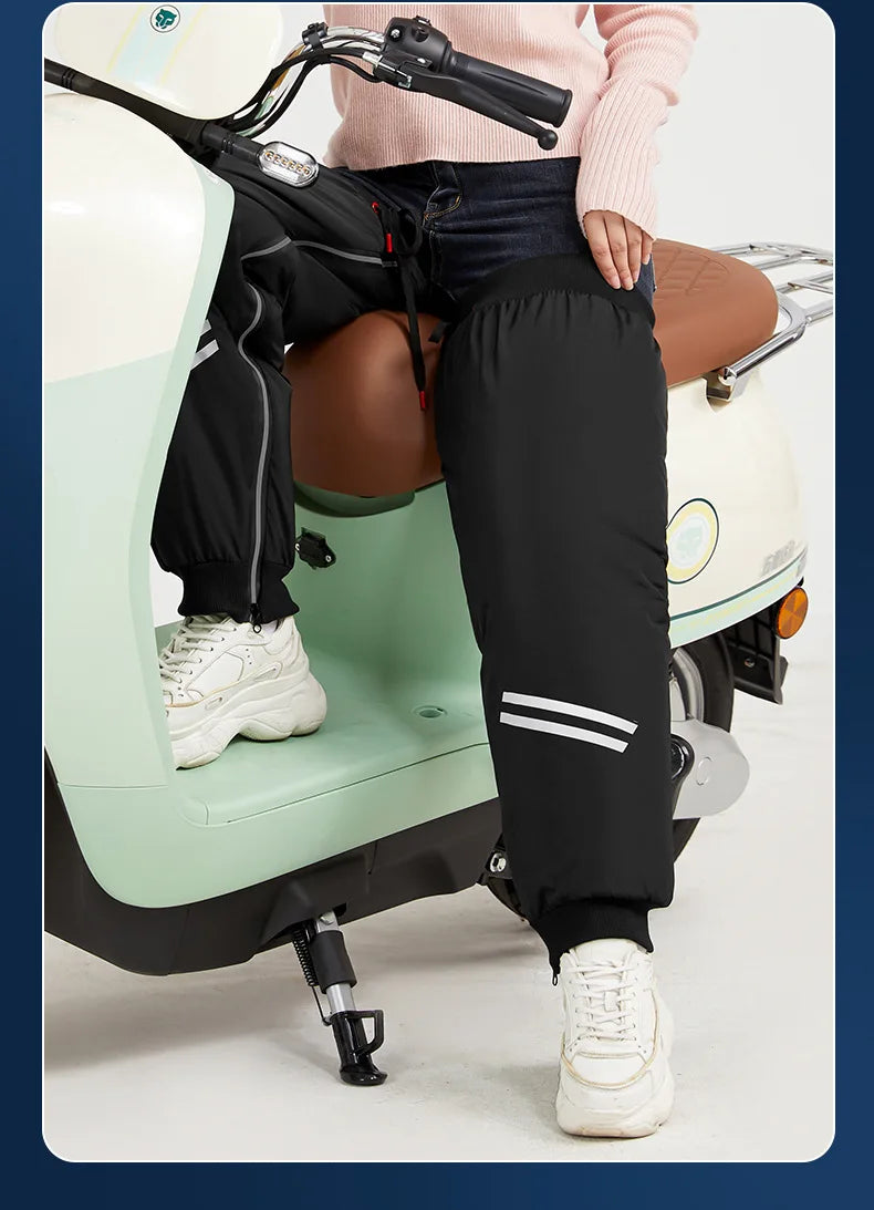 72CM Winter Motorrad Knie Wärmer Fleece Verdicken Pad Warme Wasserdichte Knie Ärmeln