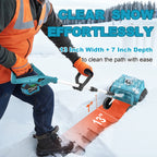 G perfil 13 Zoll bürstenloser elektrischer Schneepflug Schneekehrmaschine Akku-Sauberes Straßenhof-Elektrowerkzeug für Makita 18 V Akku-Pin