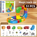 Kinder Magic Track Zug Elektrische Zusammengebaute Bausteine Magnetische Schiene Auto Labyrinth Pädagogisches Spielzeug für Kinder Weihnachten Geschenke