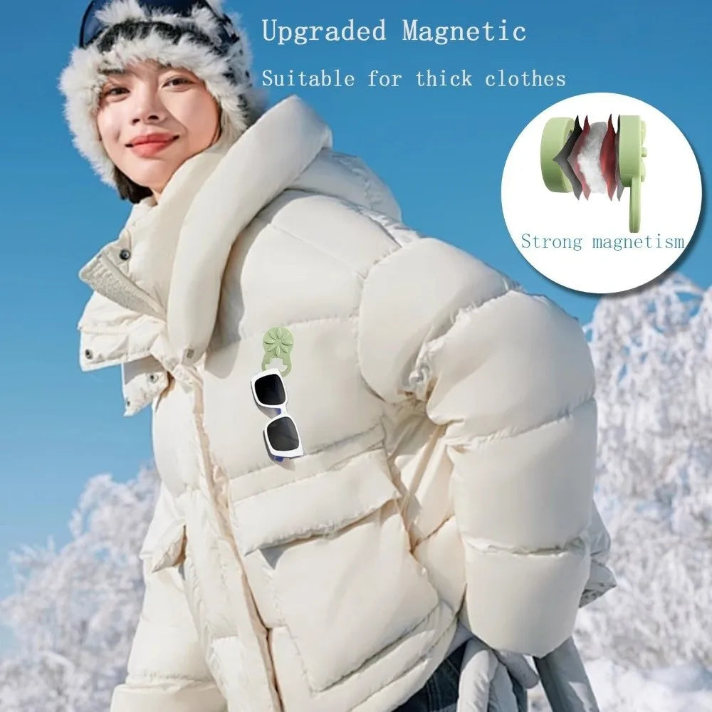 Magnetischer Brillenhalter für Kleidung – Silikon-Clip für sicheren Halt