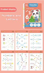 Wiederverwendbares Kinder-Arbeitsbuch-Set mit 34 Seiten und löschbarem Stift – Frühes Lernen der Entwicklung von Schreib- und Zeichenfähigkeiten, Lehrbücher für das Stiftkontrolltraining, innovatives Lernen – perfekt