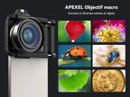 APEXEL 10-20x Zoom-Makroobjektiv-Set, Makrofotografie mit Smartphone und Universalclip für iPhone, Samsung, Xiaomi und die meisten anderen Smartphones