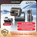 2025 neue DDPAI 4K Dash Cam Z60 Pro Unterstützung Vorne und Hinten Innen Auto Kamera SONY STARVIS2 678 Sensor 5GHz Wi-Fi ADAS 4G Auto DVR