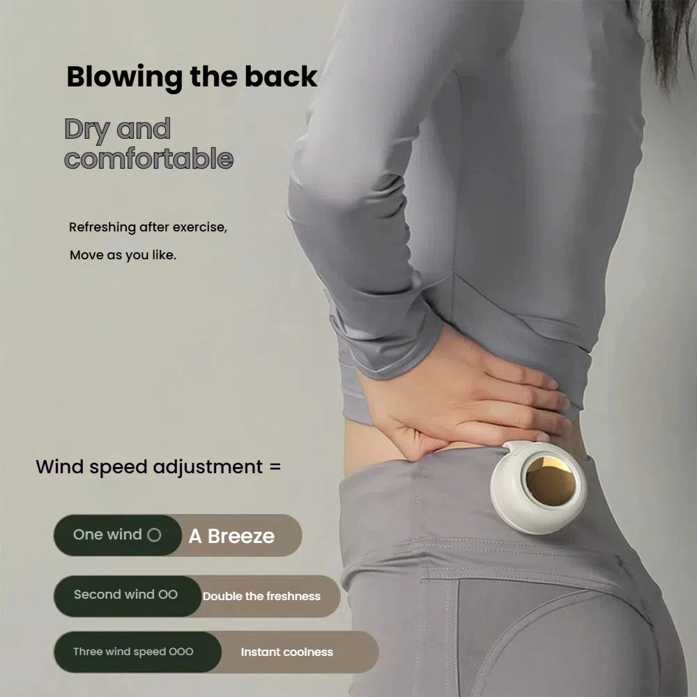 Mini ventilateur portable rechargeable sans pales, ventilateur de taille à clip, adapté à la ventilation extérieure, petit ventilateur de bureau