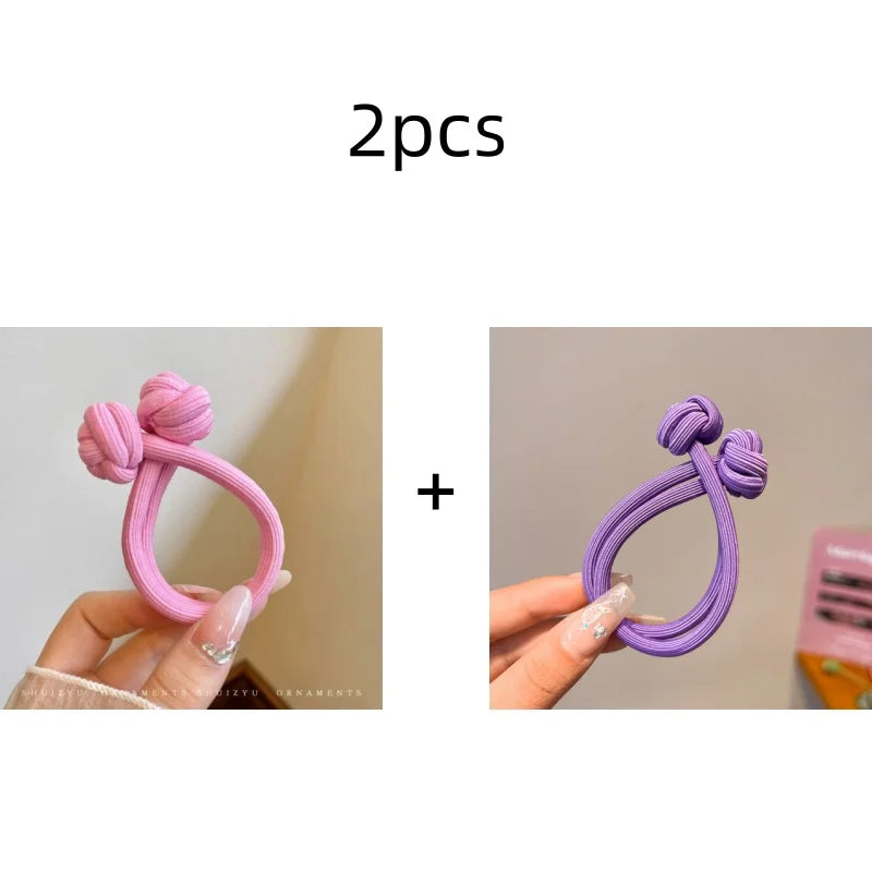 Haarband mit Knotendesign, elastisches Nylon-Haargummi für Pferdeschwänze, dickes und strapazierfähiges Haarstyling-Accessoire, schlichte Eleganz und Niedlichkeit für jeden Tag, verschiedene Farboptionen