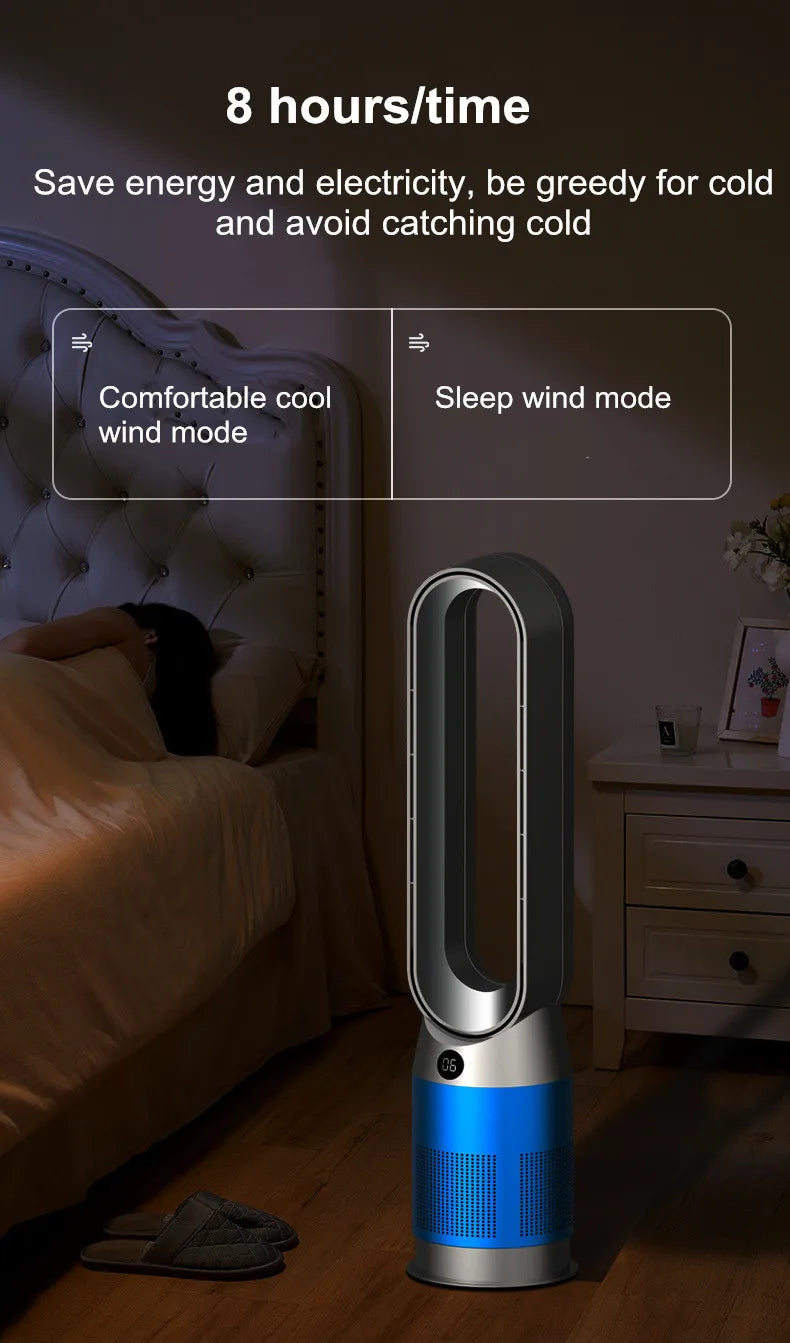 42-Zoll-220-V-Lüfter ohne Flügel, Dual-Purpose-Kühlung und Heizung, leise Heizung für zu Hause, schnelle Luftzirkulation und Reinigungsturm