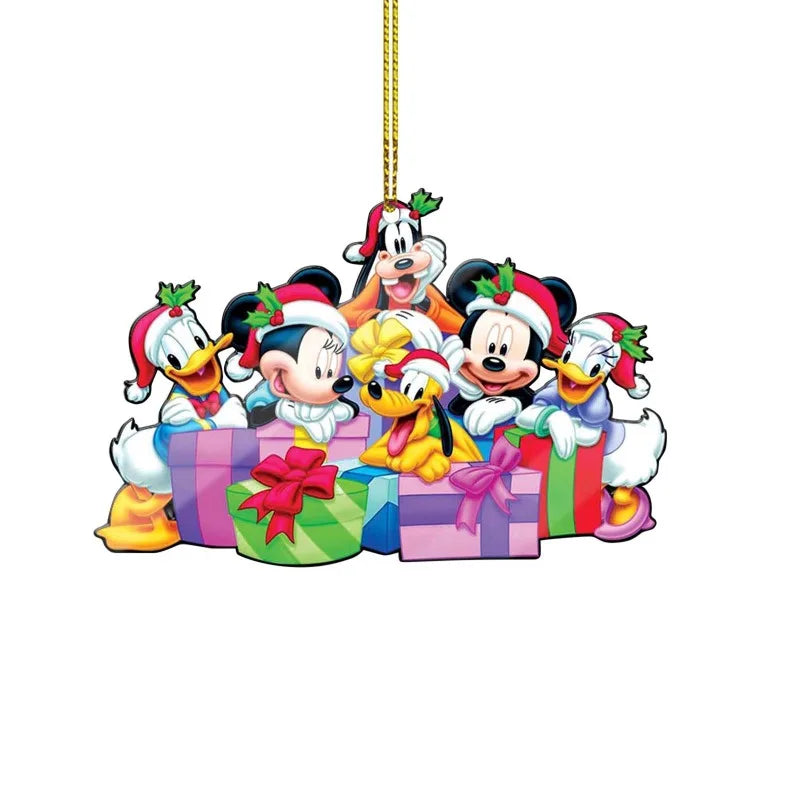 19 teile/satz Mickey Minnie Weihnachten Baum Hängen Ornament Nette Mickey Maus Auto Rucksack Dekoration DIY Party Wohnkultur Kind Geschenk