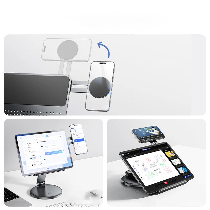 Tablet-Ständer, iPad, Desktop, magnetischer Handyständer 360° °   Drehbarer, zusammenklappbarer, spezieller Ständer für Live-Malerei im Büro